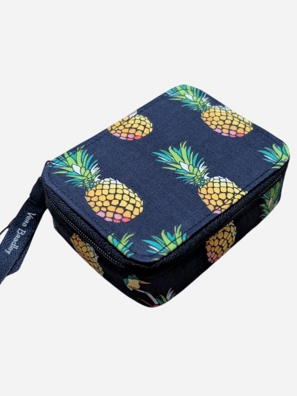 Vera Bradley Travel Pill Case Toucan Party Pineapple Organizer Small Pouch Zip
